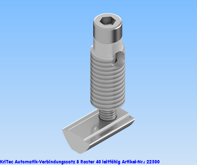 KriTec Automatik-Verbindungssatz 8 Raster 40 leitfähig