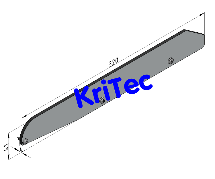 KriTec Regalboden-Abdeckkappensatz 8 320 hoch ohne Bordkante grau ähnlich RAL 7035