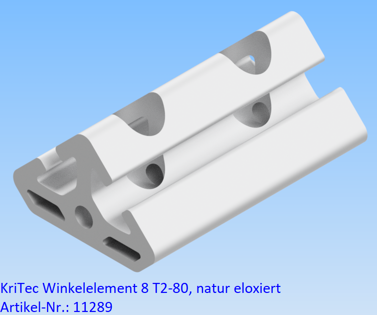 KriTec Winkelelemente 8 T2-80, natur eloxiert
