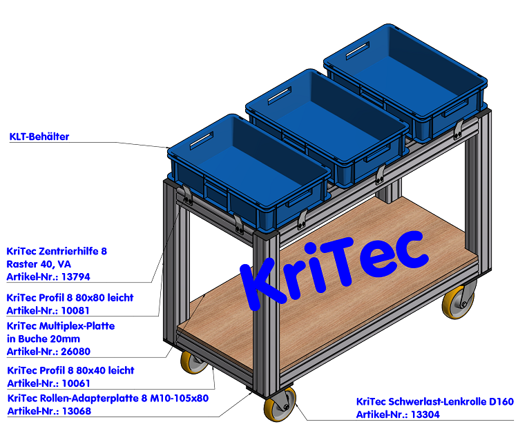 KriTec Zentrierhilfe 8 Raster 40, VA