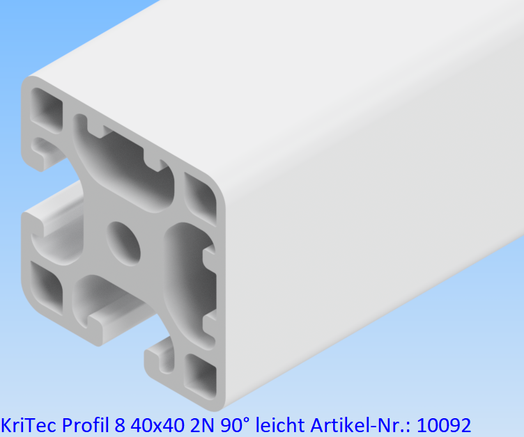 KriTec Profil 8 40x40 2N 90° leicht