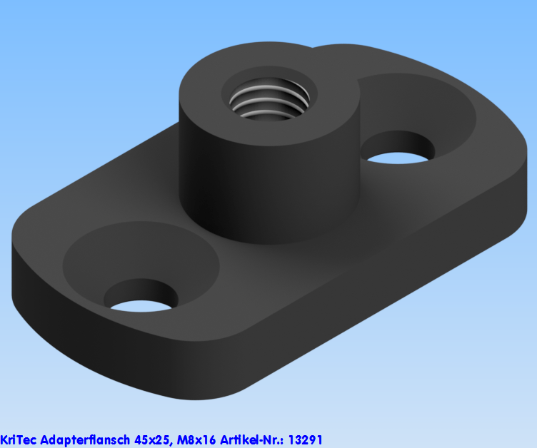KriTec Adapterflansch 45x25, M8x16