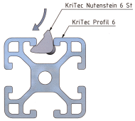 KriTec Nutensteine 6 Raster 30 ohne Steg