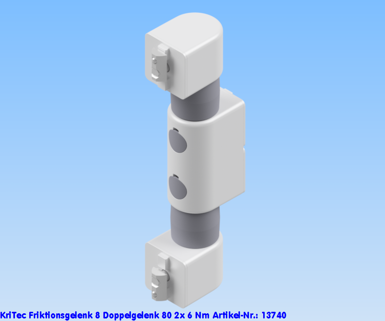 KriTec Friktionsgelenk 8 Doppelgelenk 80 2x 6 Nm