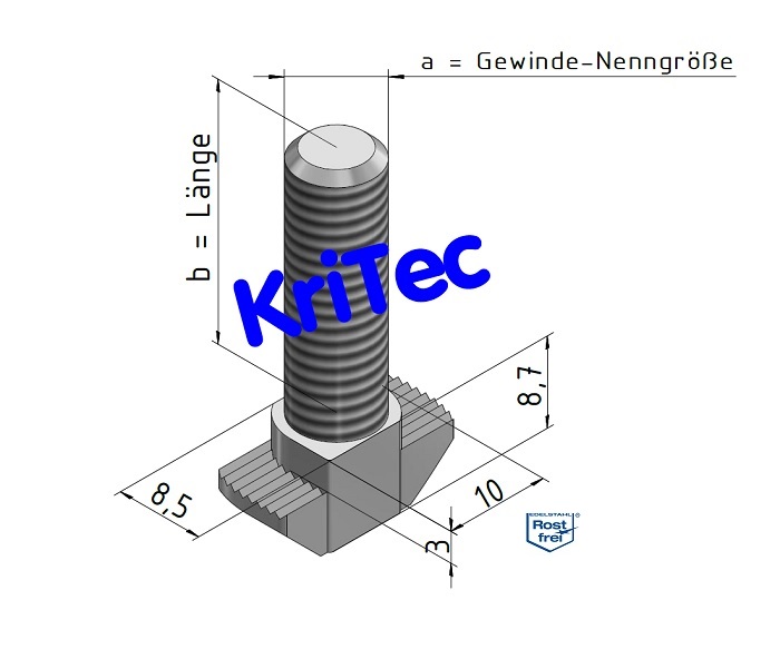 KriTec Hammerschraube 10 VA rostfrei