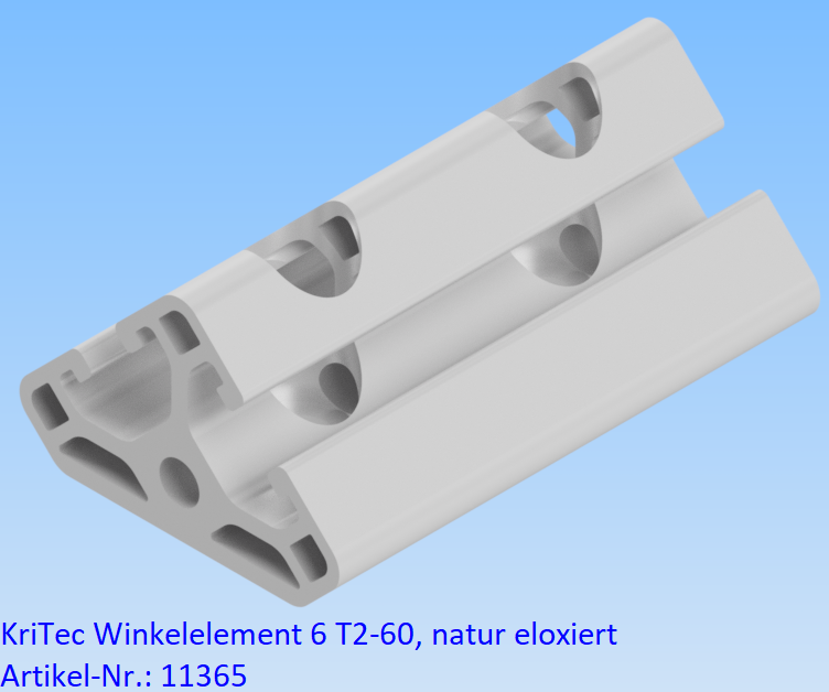KriTec Winkelelemente 6 T2-60, natur eloxiert