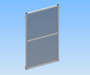 KriTec Schutzzaunelement Nut 8 Raster 40, B1000xH2300mm, Wellengitter St verzinkt 40x40x4