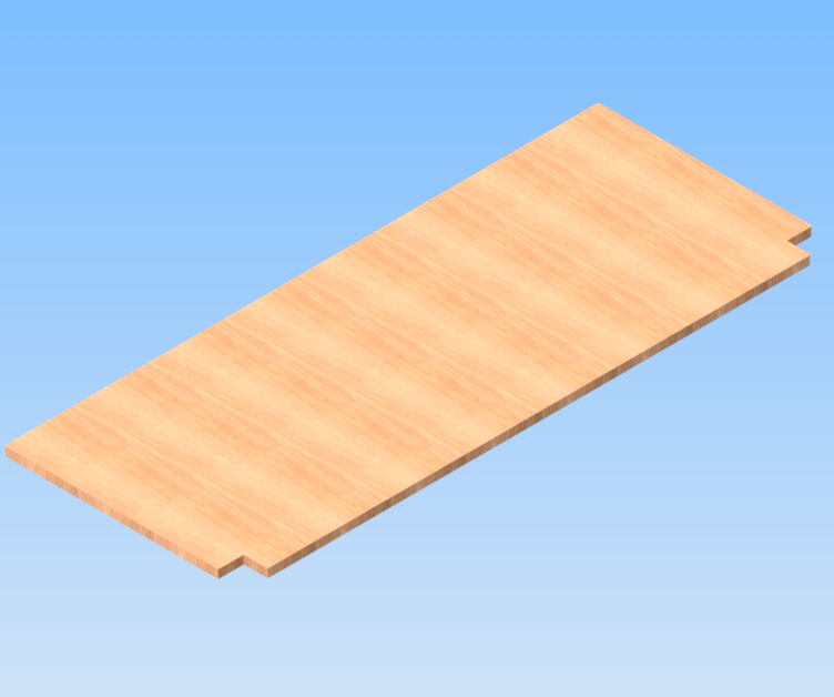 KriTec Standard-Tischplatte 2.000x800x30mm mit Ausklinkungen 81x86mm