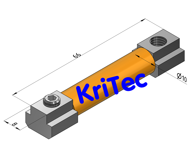 KriTec Endanschlag 8 Nut 8 Raster 40