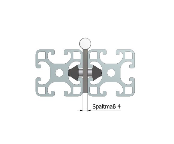 KriTec Scharnierhälfte 12 60 innenliegend, eloxiert