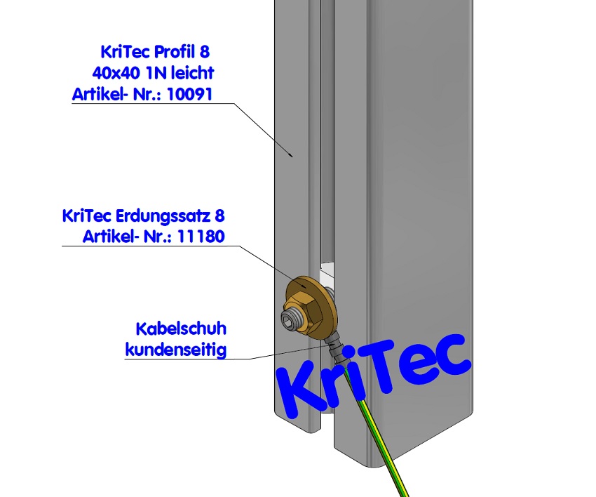 KriTec Profil 8 40x40 1N leicht