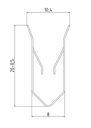 KriTec Klemmfeder für Schutzgitterprofil