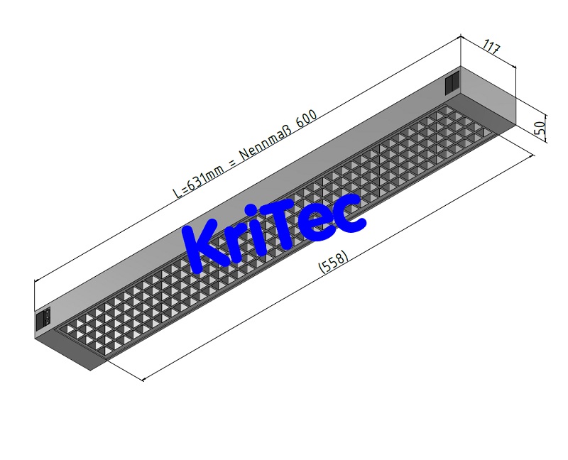 KriTec Anschlußleitung für LED-Arbeitsplatzleuchte 600/ 900/ 1200
