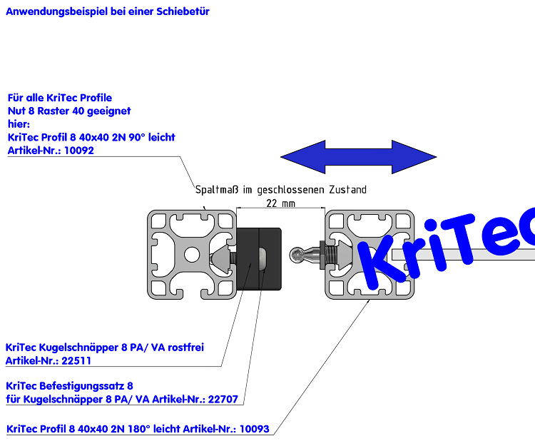 KriTec Kugelschnäpper 8 PA/ VA rostfrei