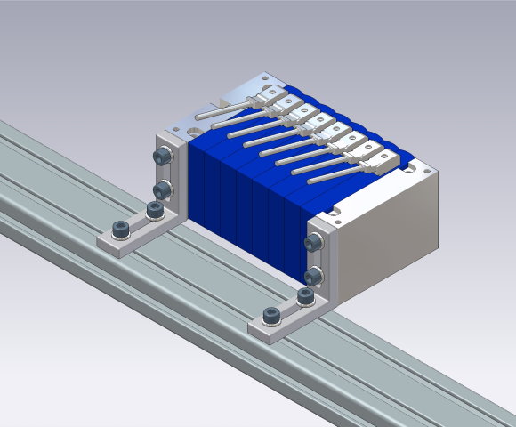 KriTec Befestigungswinkel 60x60x20 Zn, schwarz