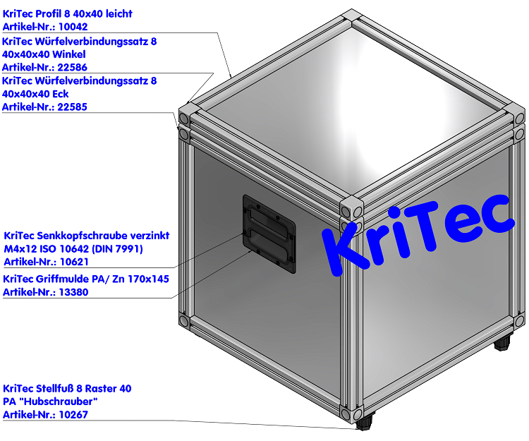 KriTec Griffmulde PA/ Zn 170x145