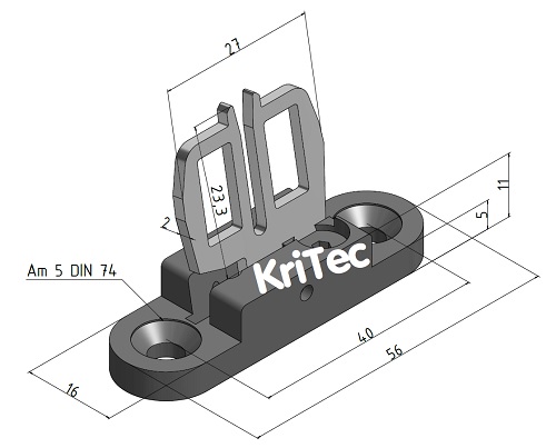 KriTec Befestigungswinkel inkl. Bef.-Satz für Sicherheitsschalter ZVRK