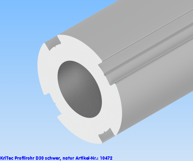 KriTec Profilrohr D30 schwer, natur