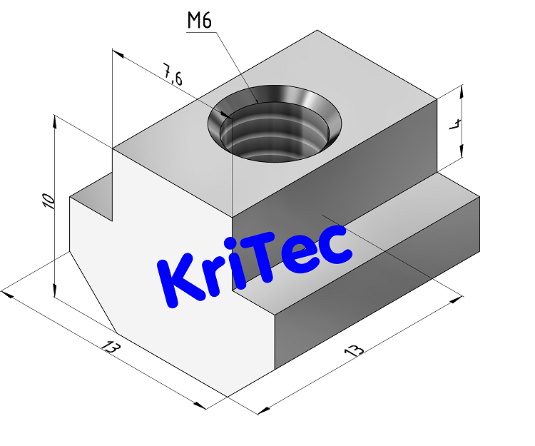 KriTec T-Nutensteine 8 St, verzinkt