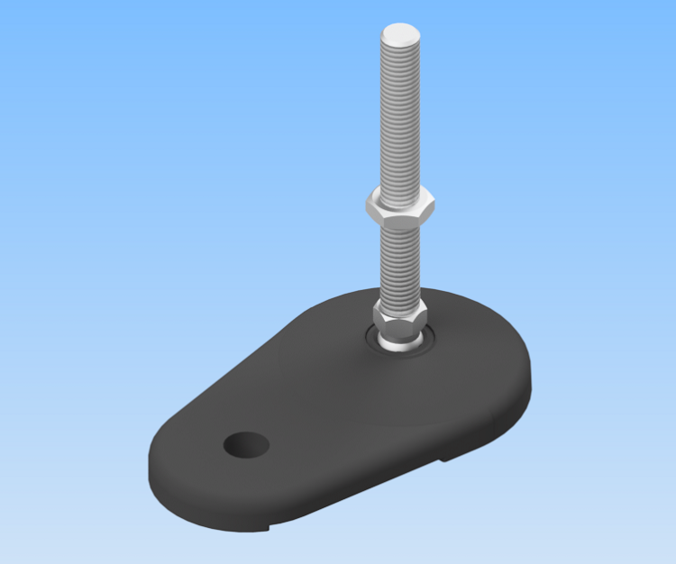 KriTec Stellfuß Zn 80 mit integrierter Befestigungslasche