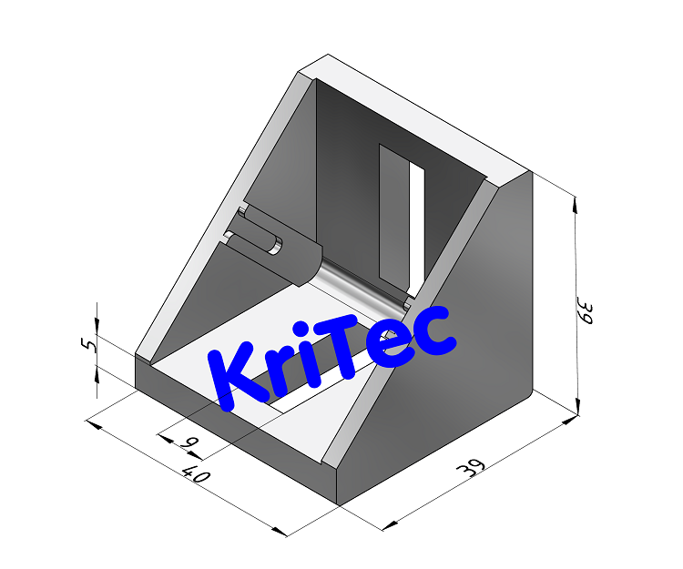 KriTec Winkel 10 40x40x40 Zn Standard