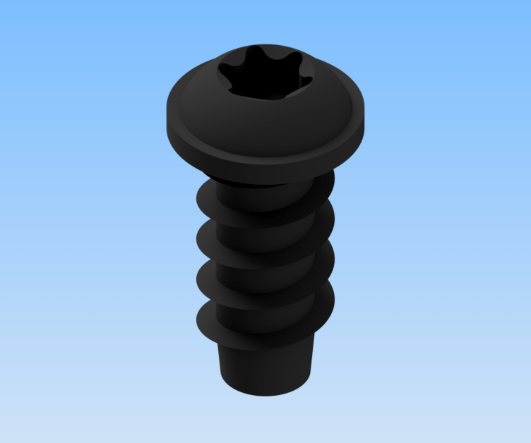 KriTec Linsenflanschkopfschraube St, schwarz TX