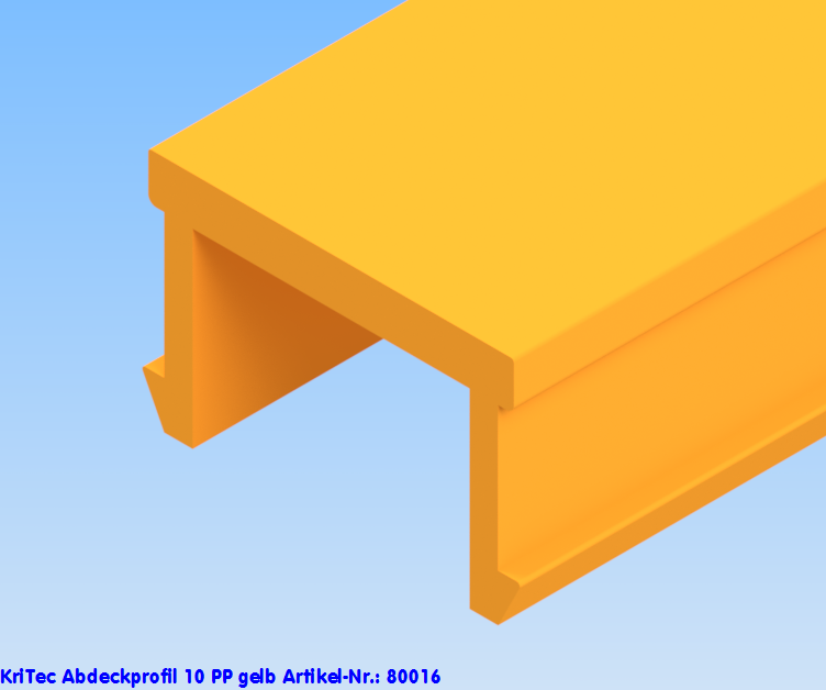 KriTec Abdeckprofil 10 PP gelb