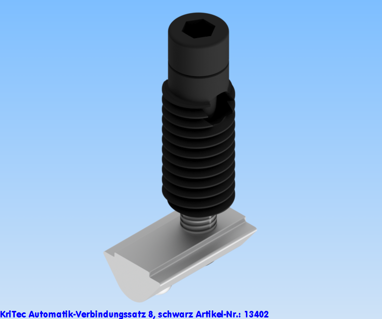 KriTec Automatik-Verbindungssatz 8 Raster 40, schwarz