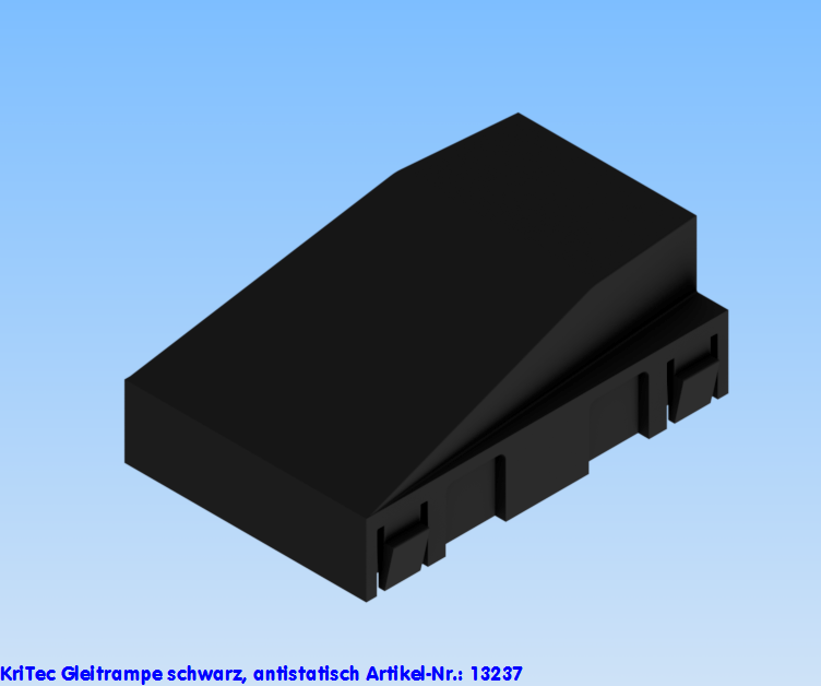 KriTec Gleitrampe D28 schwarz, antistatisch