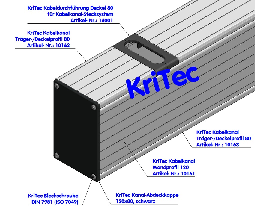 KriTec Kabelkanal-Wandprofil 120