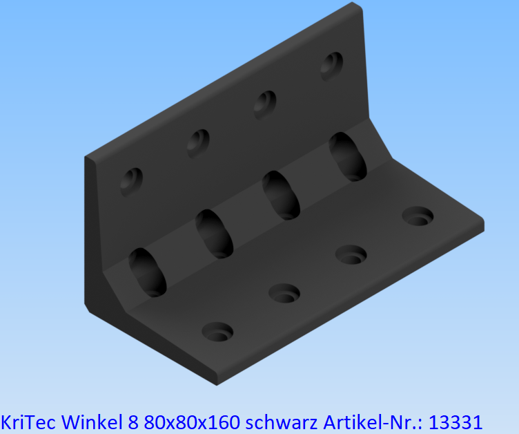 KriTec Winkel 8 80x80x160 schwarz