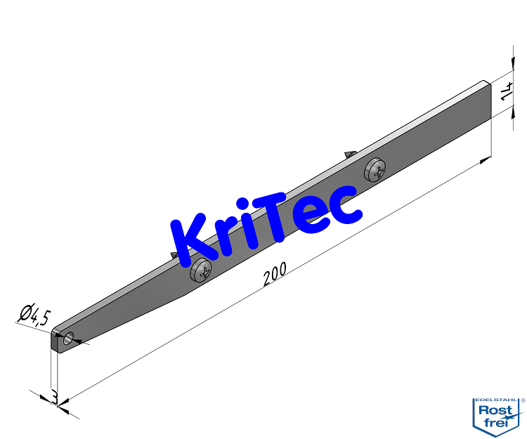 KriTec Regalboden-Abdeckkappensatz 8 200 VA, rostfrei