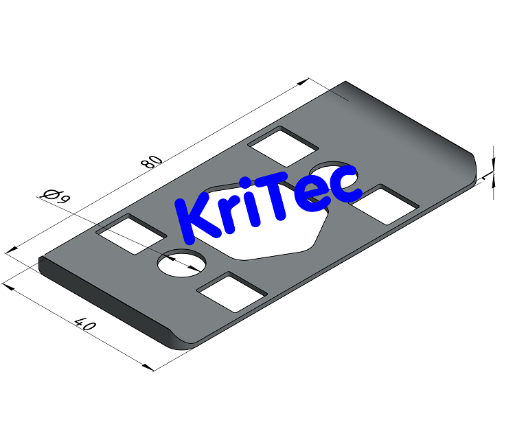 KriTec Radiendichtung 8 80x40 R40 PA grau