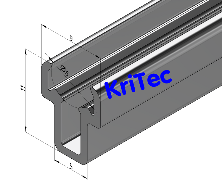 KriTec Wellenklemmprofil 5 D6