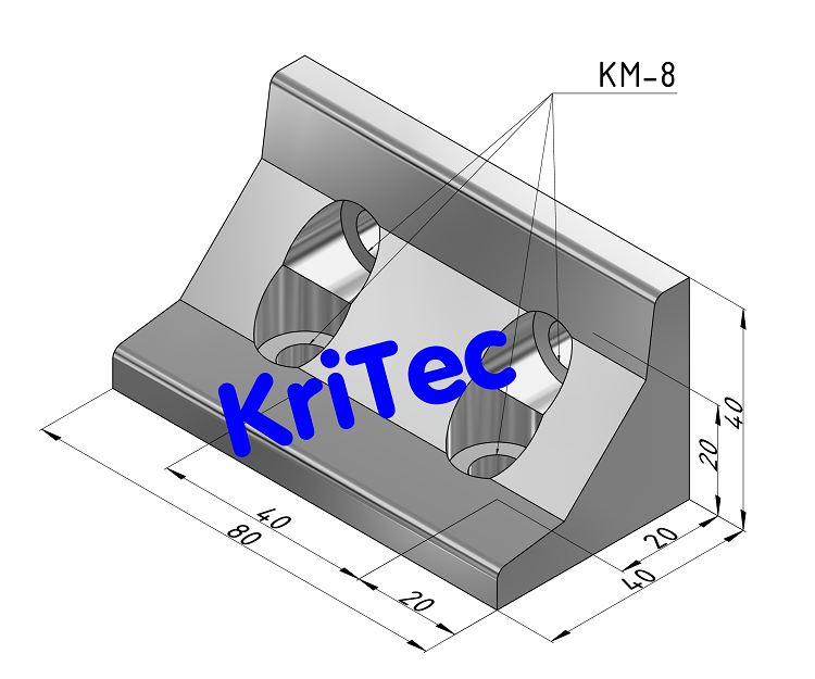 KriTec Winkel 10 40x40x80