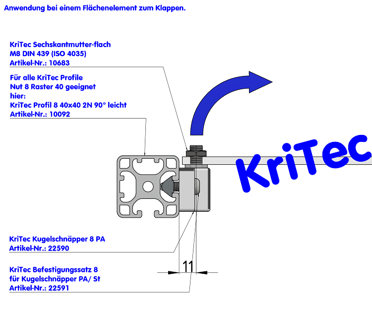 KriTec Kugelschnäpper 8 PA/ St