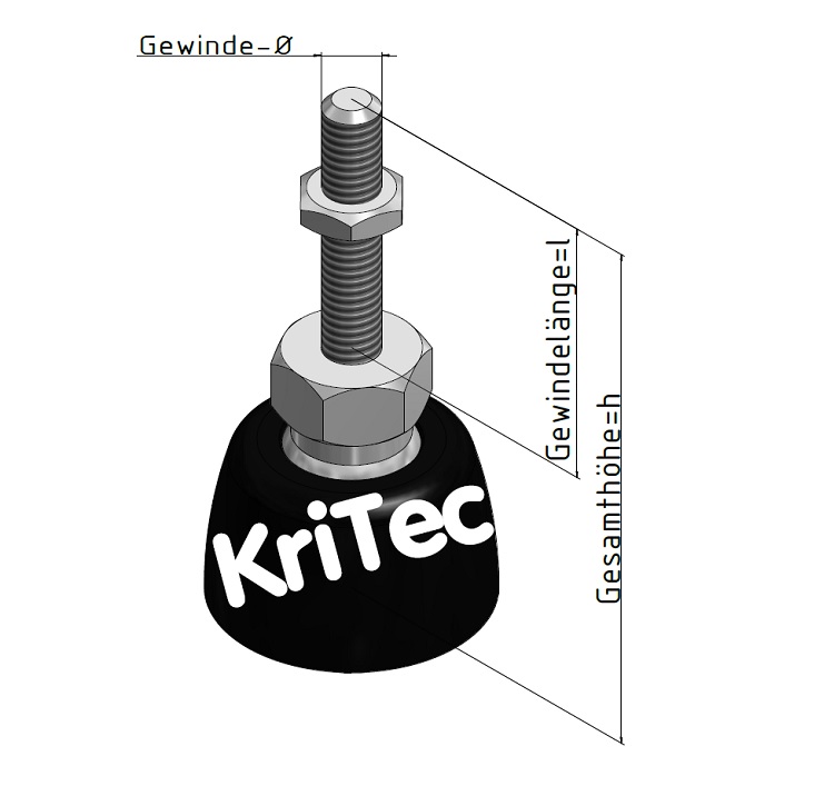 KriTec Stellfuß PA 20
