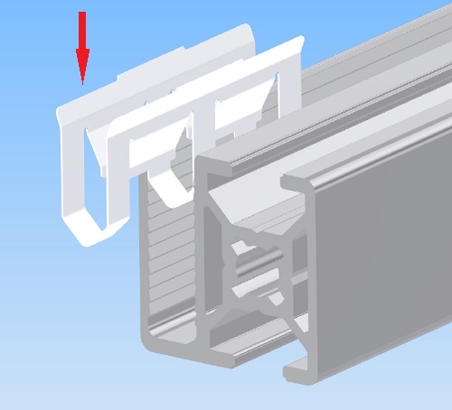 KriTec Klemmfeder für Schutzgitterprofil