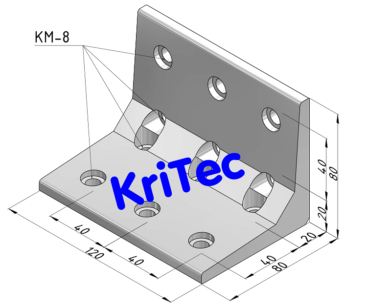 KriTec Winkel 10 80x80x120