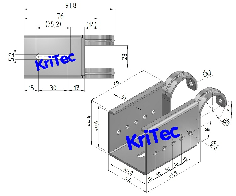 KriTec variabler Halter außen Al D28