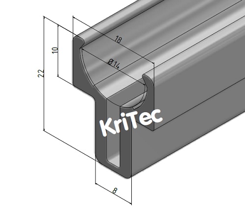 KriTec Wellenklemmprofil 8 D14