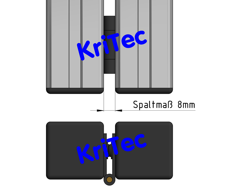KriTec Scharnier St, schwarz