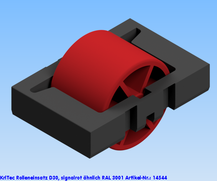 KriTec Rolleneinsatz D30, signalrot ähnlich RAL 3001