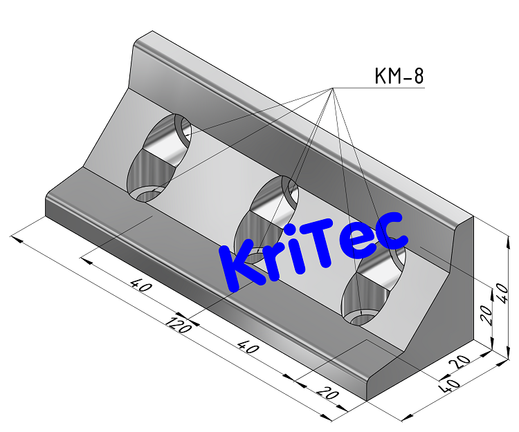 KriTec Winkel 10 40x40x120