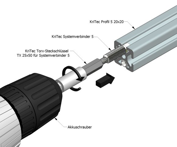 KriTec Systemverbinder 5 Raster 20