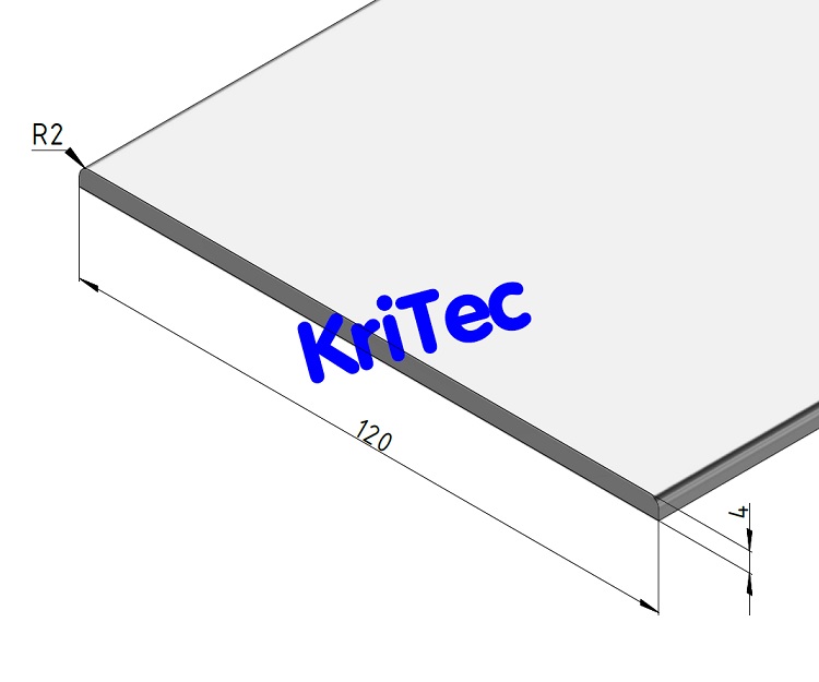 KriTec Aluminium-Flachprofil M 120x4 E