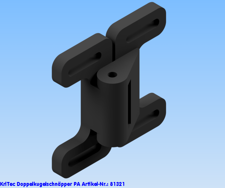 KriTec Doppelkugelschnäpper PA, schwarz