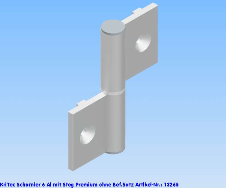 KriTec Scharnier 6 Al mit Steg Premium