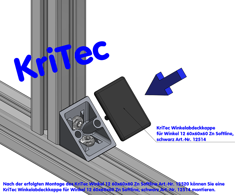 KriTec Winkel 12 60x60x60 Zn Softline