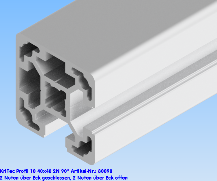 KriTec Profil 10 40x40 2N 90°
